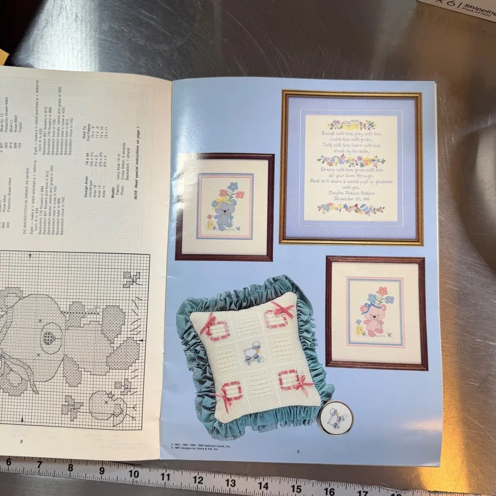Designs By Gloria & Pat A Baby's Keepsake Cross Stitch Pattern Book 50 Vintage